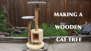 MAKING A WOODEN CAT TREE / DIY NATURAL WOOD LOGS