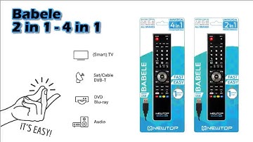NEWTOP Telecomando Programmabile Universale BABELE 2in1 / 4in1 TV Televisione SAT DVD Guida Smart
