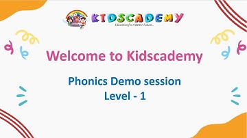 Kidscademy Phonics Level 1 Demo Video - See How We Teach Phonics!