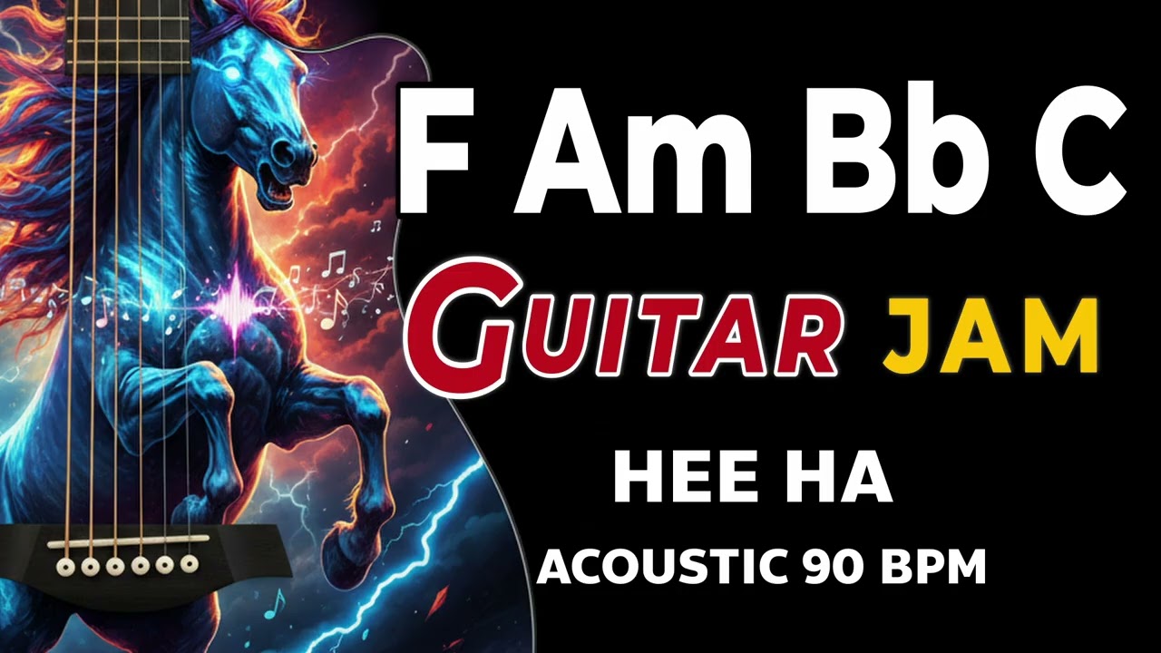 F Am Bb C Backing Track | 90 BPM | F Major Jam Track | Acoustic Guitar Practice