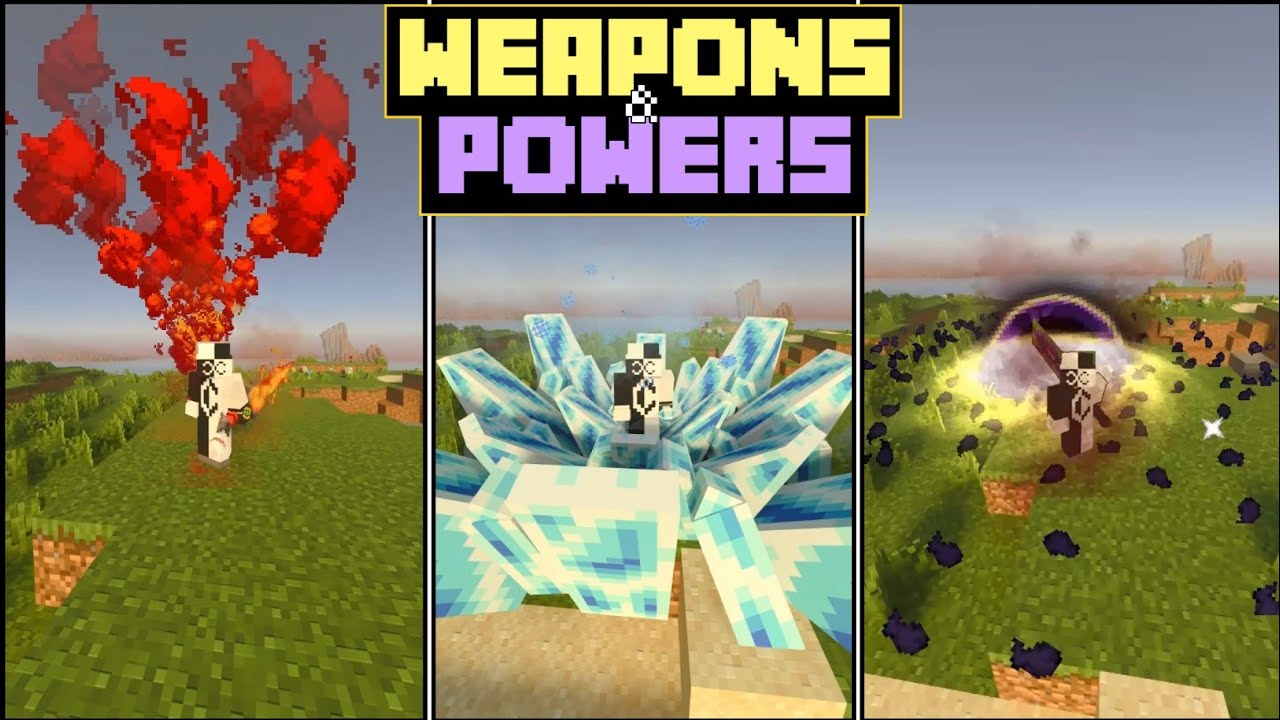 Weapons And Power Addon DLC For Minecraft PE/Bedrock 1.21 - YouTube