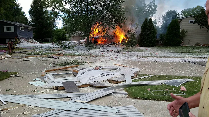 House explosion in Grandwood Park, Gurnee Illinois.