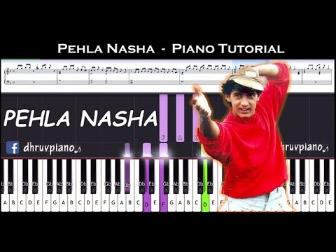  PEHLA NASHA   Piano Tutorial  Sheet Music with English Notes  MIDI