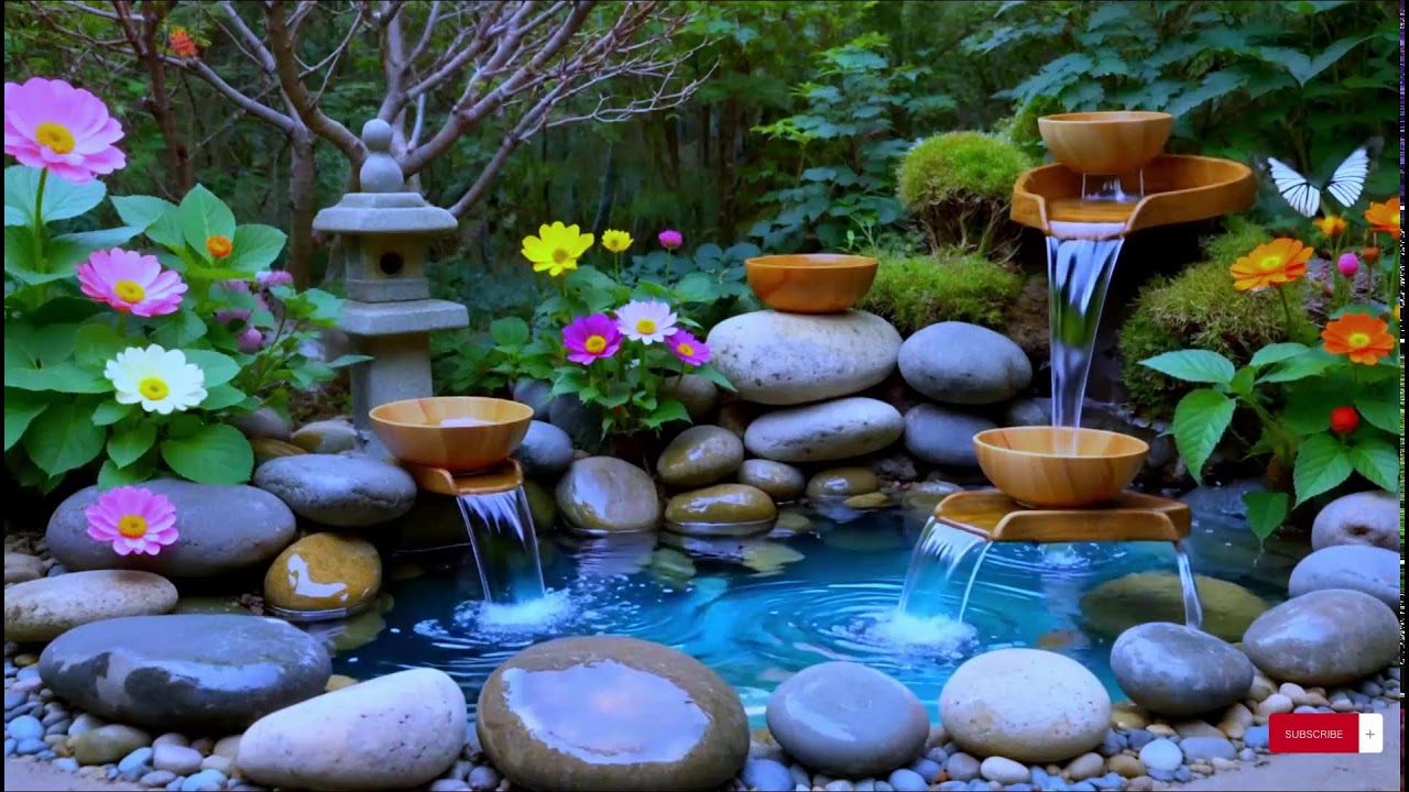 Sleep Music with Water Sounds 🌿 Zen Garden Relaxing Piano Meditation