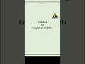 English (LAQP01) Syllabus NTA CUET PG | #syllabus #cuet #nta #shortvideo #viralshorts