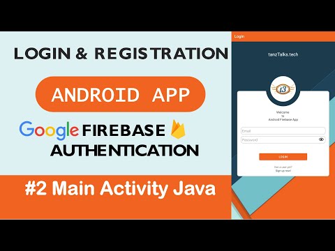 #2 Main Activity Java | Login and Register Android App with Firebase Authentication using Java