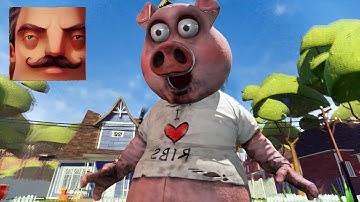 Hello Neighbor - My New Neighbor Hangry the Pig (Dark Deception) Act 1 Gameplay Walkthrough