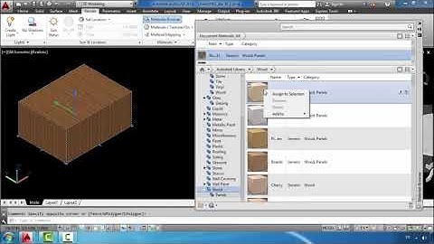 Bài 37 Gán vật liệu cho đối tượng trong autocad 3D