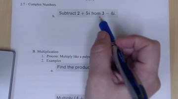 Math 1314 - 2.7 Complex Numbers