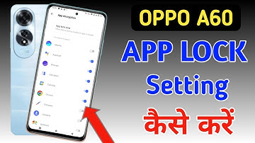 Oppo a60 app lock/Oppo a60 me app lock kaise kare/app lock setting