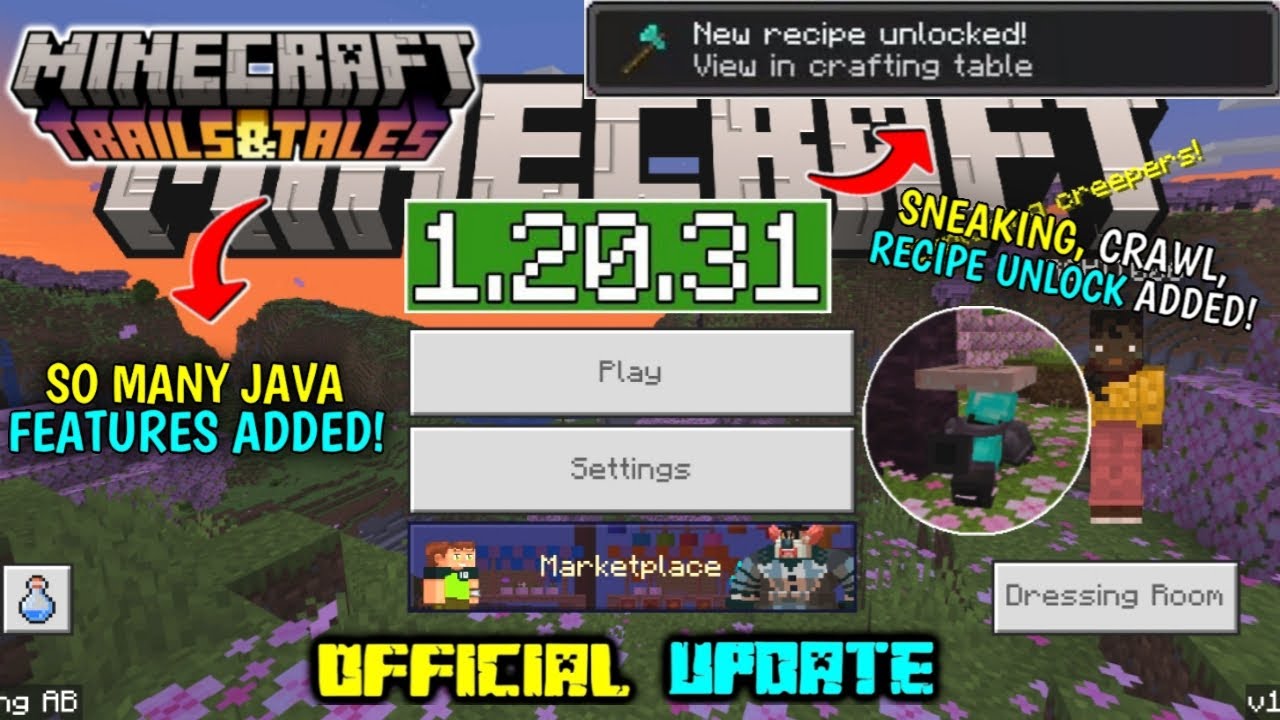 Minecraft Pe 1.20.31 Official Version Released | Minecraft 1.20.31 ...