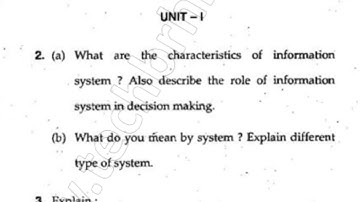 [2017] BCA 5th Sem Management Information System Question Papers Mdu #MduQuestionPaper