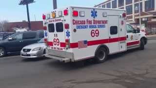 Chicago FD Ambulance 69 responding