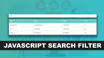 Search/Filter Table Data with Javascript