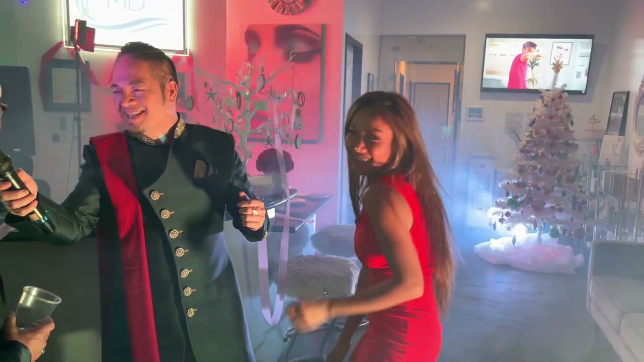 Alan Vo Ford's surprise visit to MD Medical Spa Huntington Beach celebration for Kevin & Bella Bday