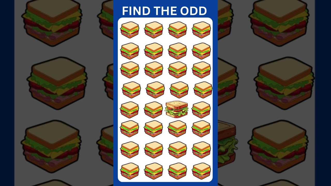 Find the ODD One Out - Junk Food Edition 🍔🍕🍩 | Spot The Difference  