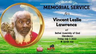 Memorial Service for Vincent Leslie Lawrence