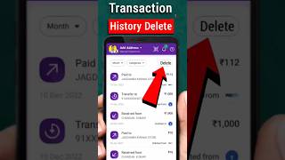 how to delete phonepe transaction history | #shorts