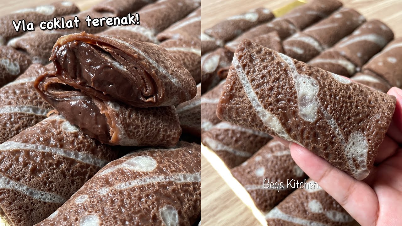 CEMILAN KESUKAAN ANAK ANAK DADAR GULUNG COKLAT ISI VLA COKLAT