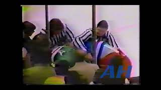 Famous NHL Oct. 25, 1984 Joe Cirella,NJ v Ron Greschner,NYR New Jersey Devils New York Rangers Profile