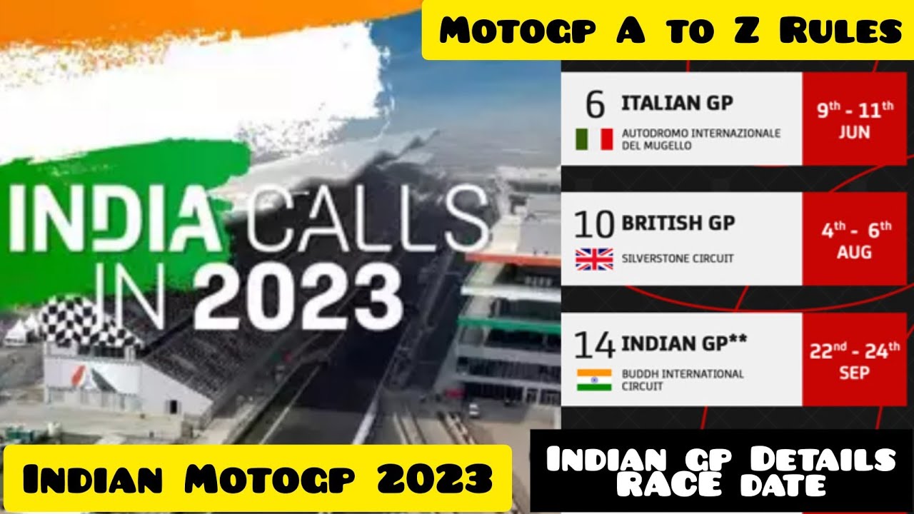 Indian Motogp 2023 Race Calendar | Motogp Basic Rules | Bharat GP 2023 ...