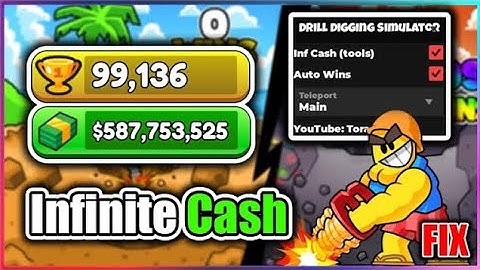 (New) Drill Digging Simulator script. Inf Cash and Auto Wins!