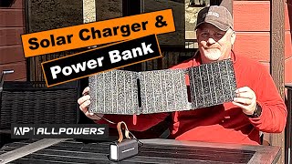 Portable Solar Charger for Hiking and Camping