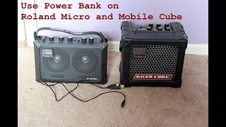 How to use any USB power bank on Roland Micro and Mobile Cube Guitar Amplifiers - 5v to 9v adapter
