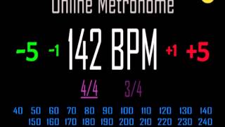 Metronomo Online - Online Metronome - 142 BPM 4/4