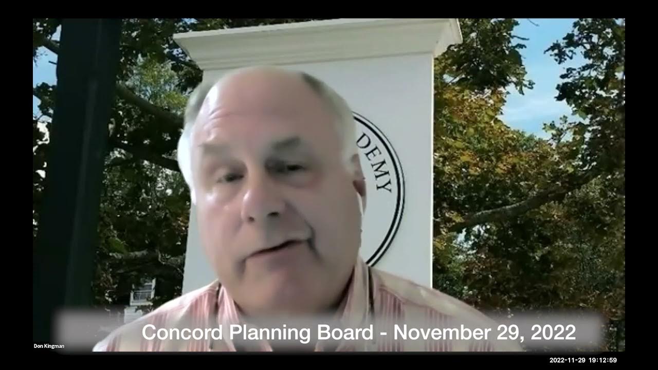 Concord Planning Board Meeting November 29, 2022 YouTube