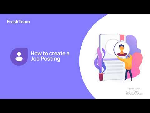 How to create job posting in FreshTeam