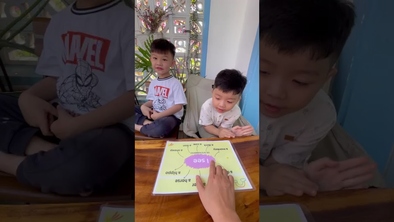 Tiếng Anh Giao Tiếp Phan Thiết: Bee and Henry practice reading Sight Words 