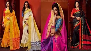 Latest designer saree collection 2018|fancy saree with Designer Blouses|designer saree photo TREND 1 screenshot 4