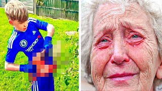 Elderly Woman Catches 4 Boys In Her Yard, Cries When She Realizes What They&#39;re Doing
