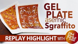 Gel Plate Printing Asemic Script Writing