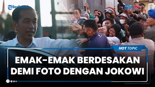 Cerita Haru Emak-emak Berdesakan Demi Foto dengan Jokowi saat Sambut Kedatangan Presiden di Baubau