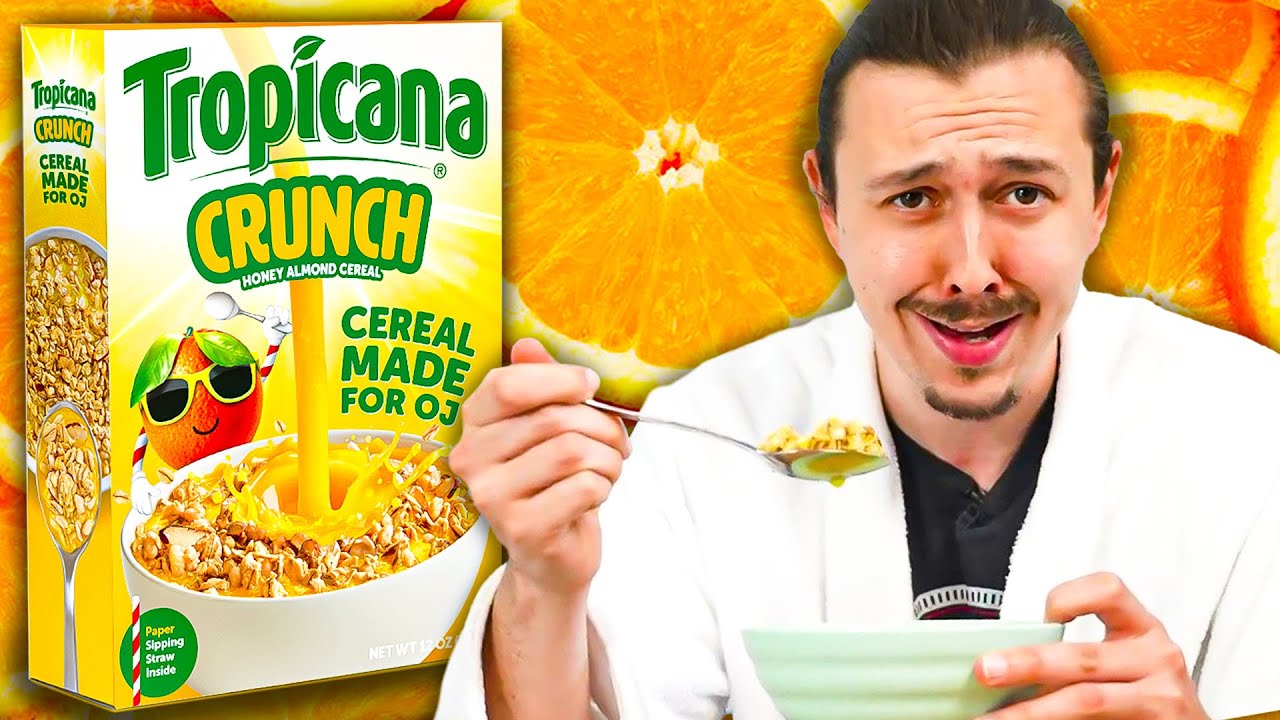Ces céréales se mangent SEULEMENT avec du Jus d'Orange