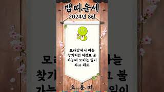 월간 뱀띠 운세 2024년 8월 #뱀띠 #오늘의운세 #내일의운세 #월간운세 #운세 #운세쇼츠