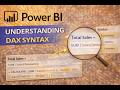 27) Microsoft Power BI Report Course | Understanding DAX Syntax #powerbi #powerqueryeditor