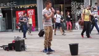 Street busker performs Ed Sheeran&#39;s &#39;The A Team&#39;