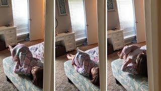 Toddler Gets Caught Pretends To Give Birth To Doll