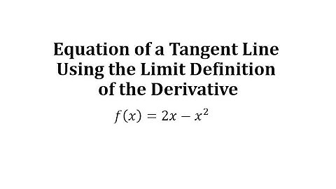 Find a Derivative Using The Limit Definition(Quadratic)