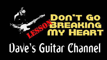 LESSON - Don't Go Breaking My Heart by Elton John & Kiki Dee