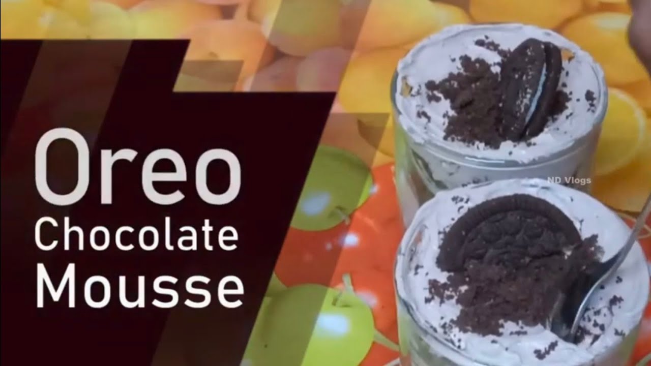2 min desert using leftover whipped cream//Oreo chocolate mousse//ND