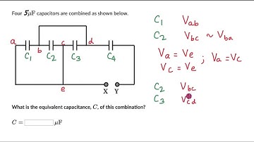 Example: Combinations of Capacitors | Capacitance | Physics | Khan Academy