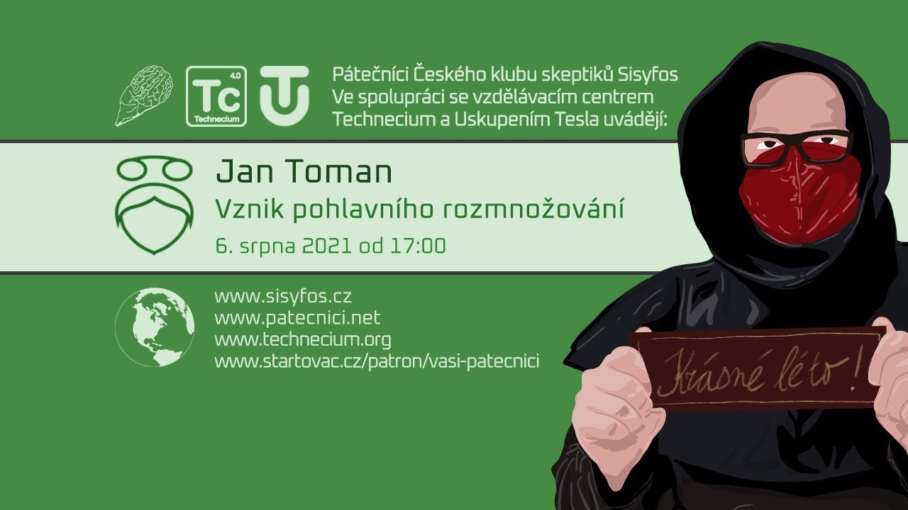 Jan Toman: Vznik pohlavního rozmnožování (Pátečníci Stream, 6. 8. 2021)