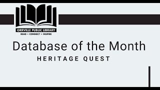 Database Showcase: HeritageQuest