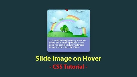 Slide image on hover css effect - Html css  - Pure Css3 Hover Effects