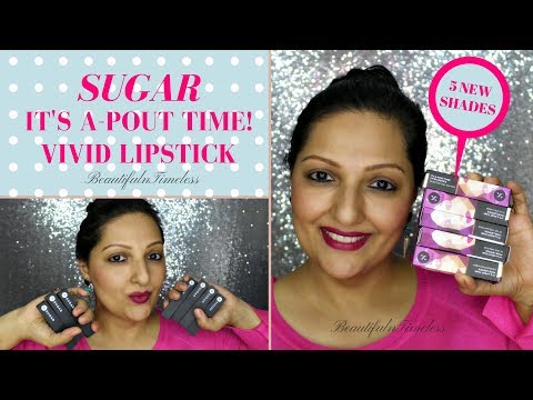 Видео: Сахарная косметика Это A-Pout Time Lipsticks Review, Swatch, FOTD