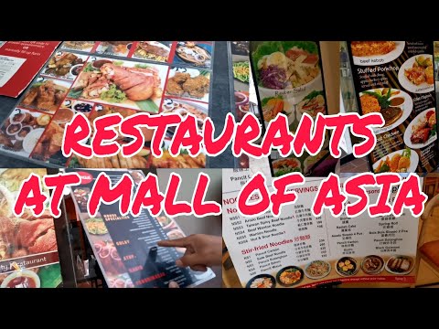 RESTAURANTS AT MALL OF ASIA - YouTube